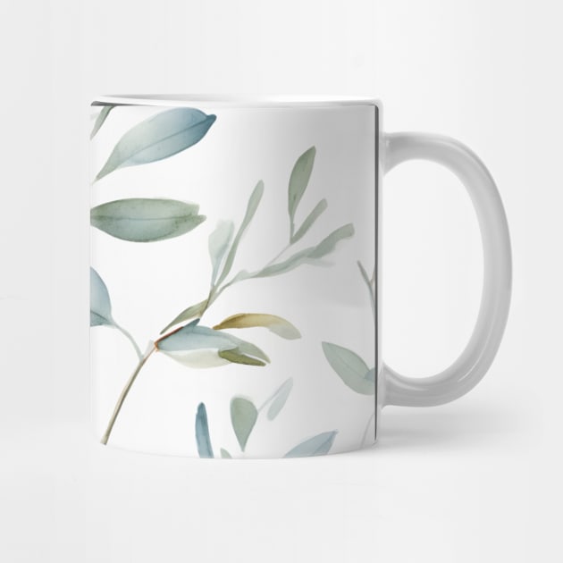 Eucalyptus Botanical Pattern by Trippycollage